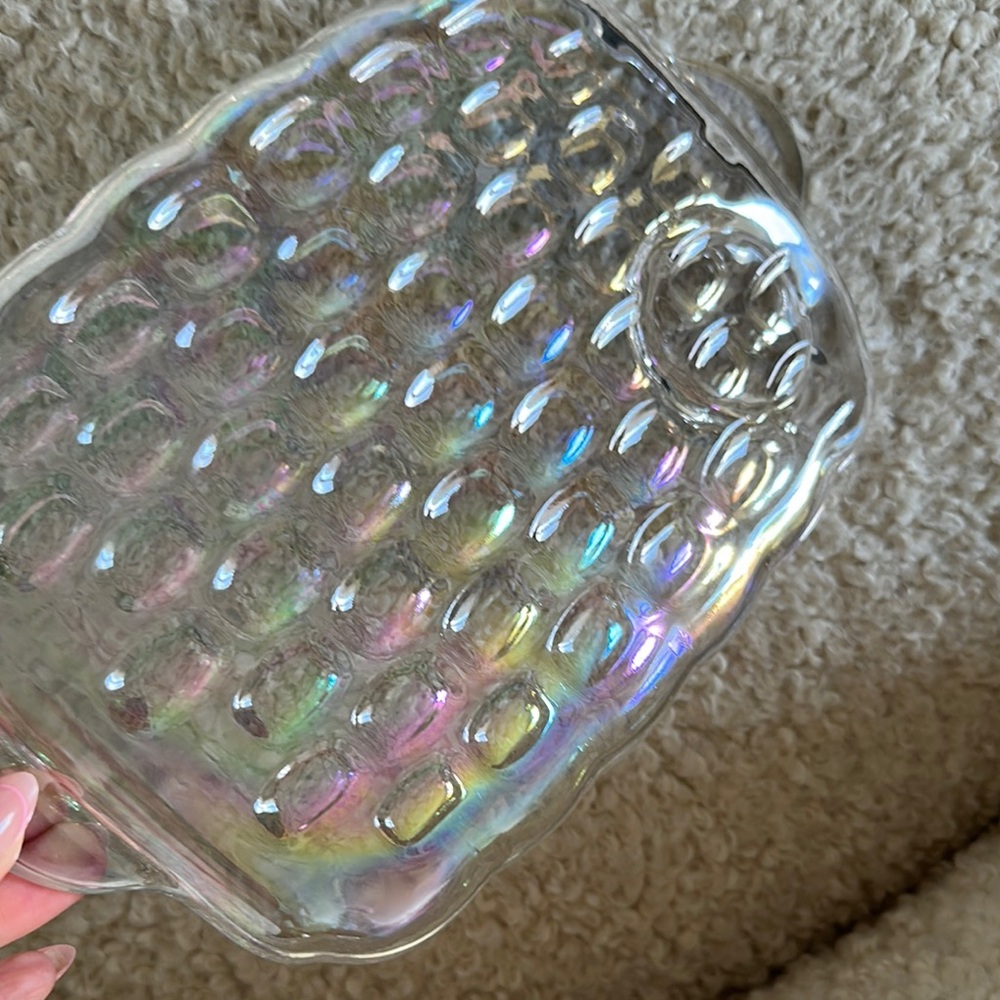 Iridescent Glass decorative Tray
